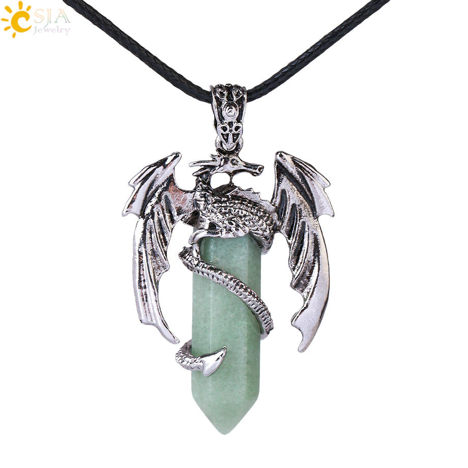 Healing Quartz Dragon Necklace