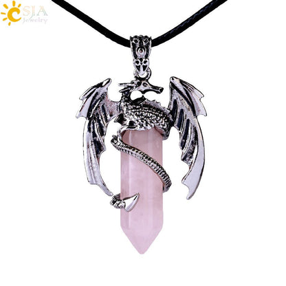 Healing Quartz Dragon Necklace - VIP